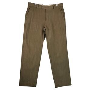 Tommy Bahama Casual Slacks Men’s 36x30 Tan Beige Herringbone Silk Blend